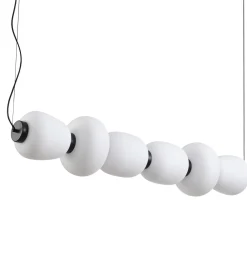 Lampa wisząca BRILLA LED biało-czarna 125 cm (ST-CP241210-6L BLACK WHITE) - Step into Design