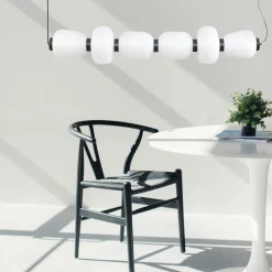 Lampa wisząca BRILLA LED biało-czarna 125 cm (ST-CP241210-6L BLACK WHITE) - Step into Design