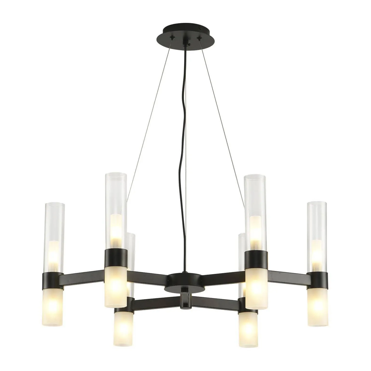Lampa wisząca CANDELA-6 czarna 70 cm (DN1505-6 black) - Step into Design