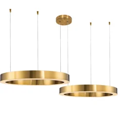 Lampa wisząca CIRCLE 60+60 LED mosiądz na 1 podsufitce (ST-8848-60+60 brass) - Step into Design