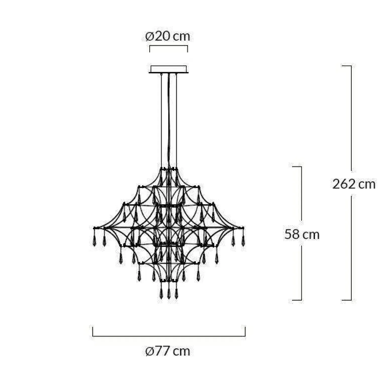 Lampa wisząca CONSTELATION 77 GOLD - LED (MD8186-7700.GOLD) - King Home