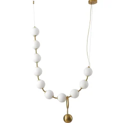 Lampa wisząca CORALLI L biało-mosiężna (DP0251-L1380) - Step into Design