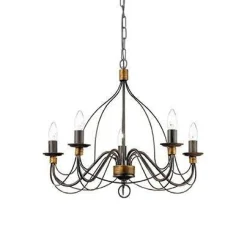 Lampa wisząca CORTE SP5 kol.rdzawy (057187) Ideal Lux - żyrandol