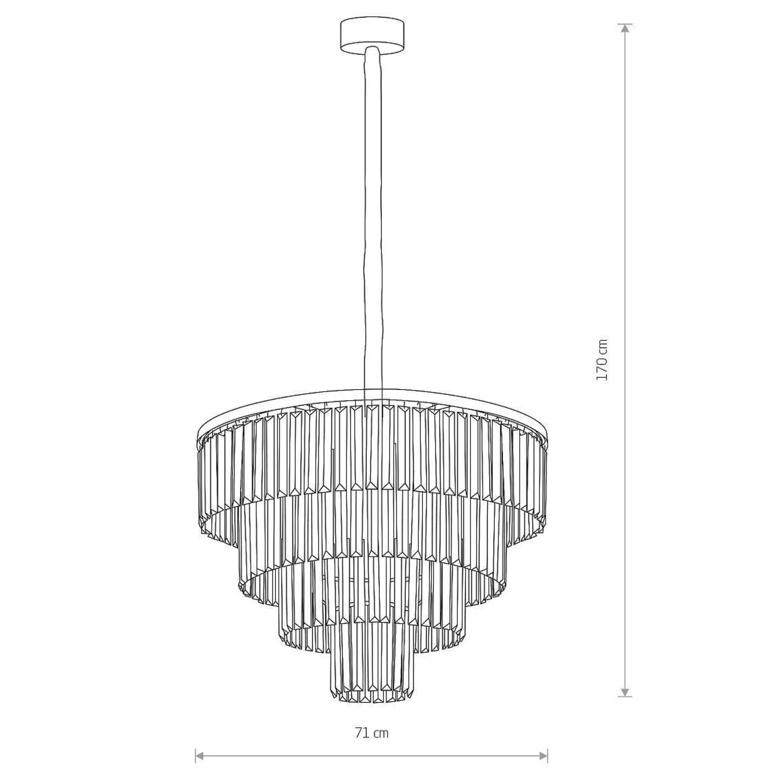Lampa wisząca CRISTAL L transparentna (7614) - Nowodvorski