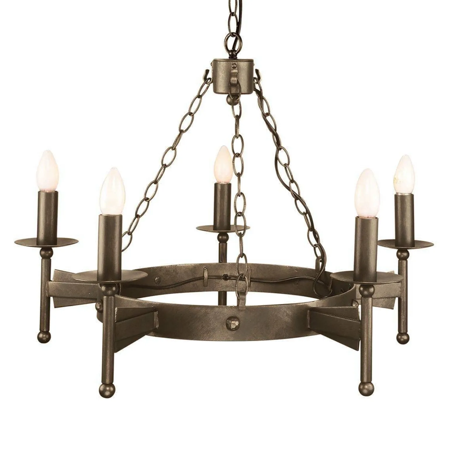 Lampa wisząca CROMWELL kol. STARY BRĄZ (CW5 OLD BRZ) - Elstead Lighting - żyrandol