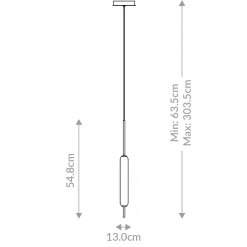 Lampa wisząca Cumberland - 1 źródło światła - Matowa czerń (QN-CUMBERLAND-1P-BK) - Quintiesse