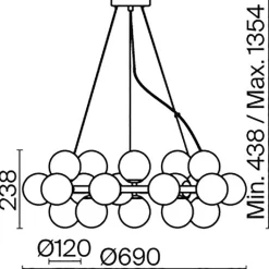 Lampa wisząca Dallas 25 czarna (MOD545PL-25B) - Maytoni
