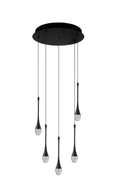 Lampa wisząca DALMA 5 ROUND Czarny (AZ6007) - Azzardo