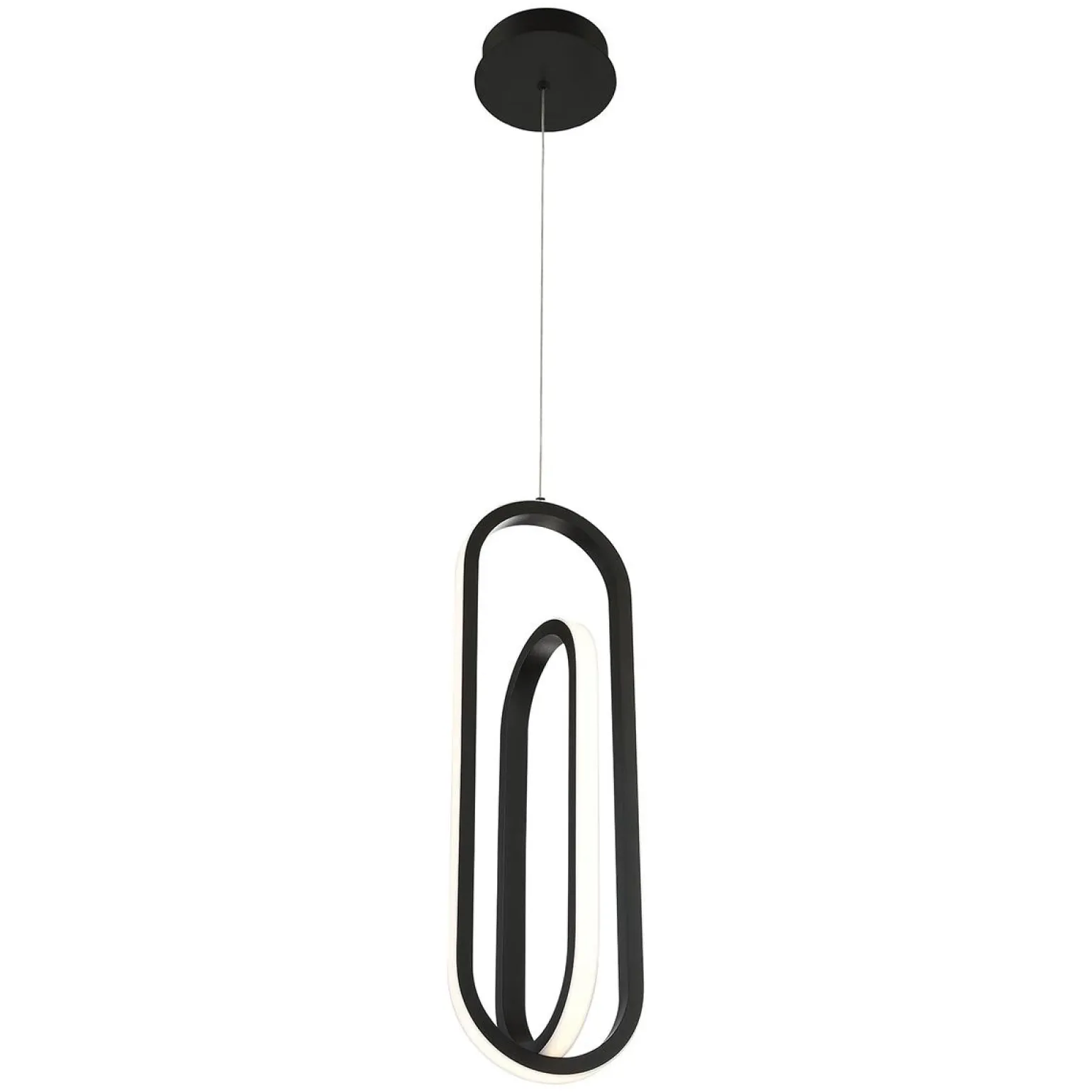 Lampa wisząca Demark - Matowa czerń (QN-DEMARK-1P-BK) - Quintiesse