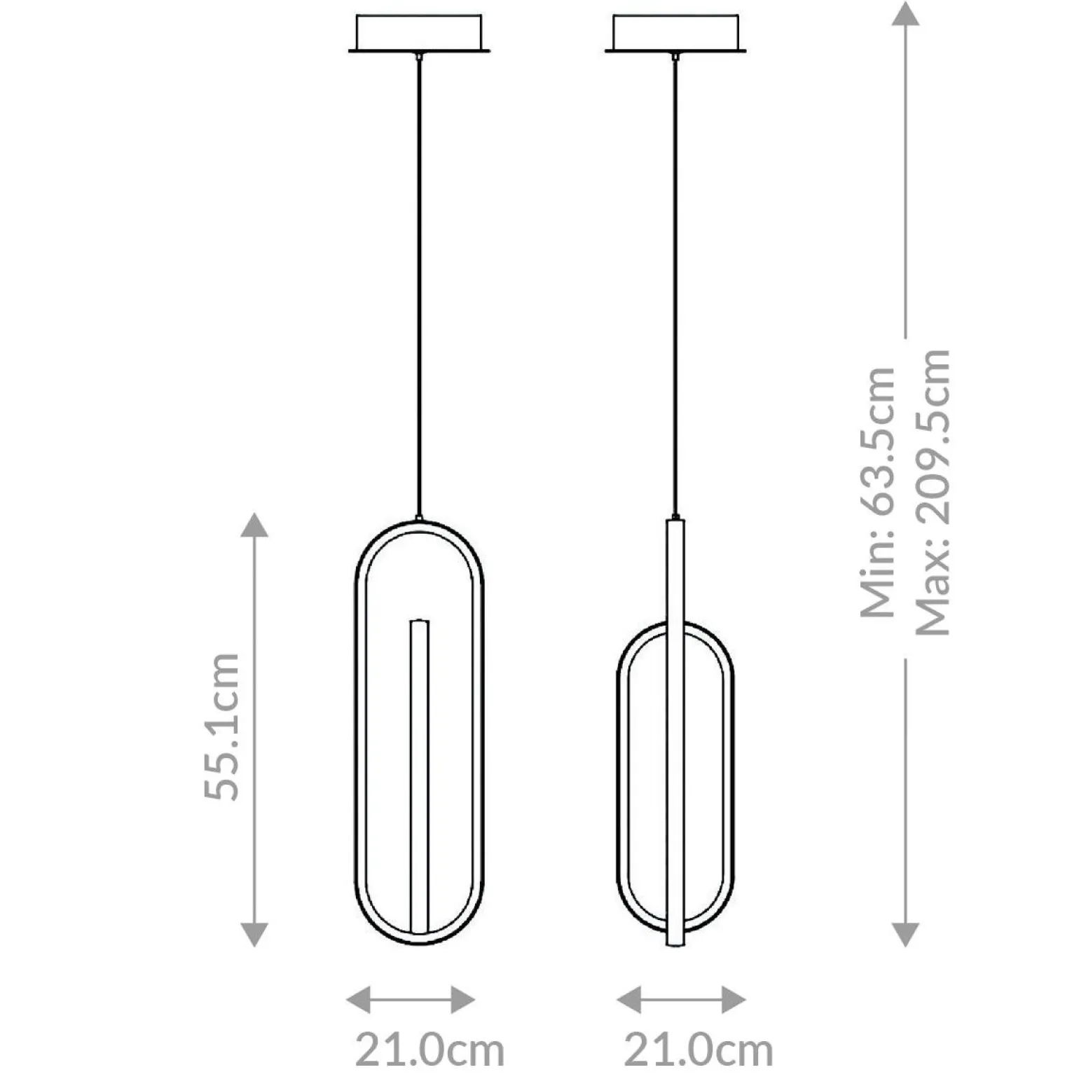 Lampa wisząca Demark - Matowa czerń (QN-DEMARK-1P-BK) - Quintiesse