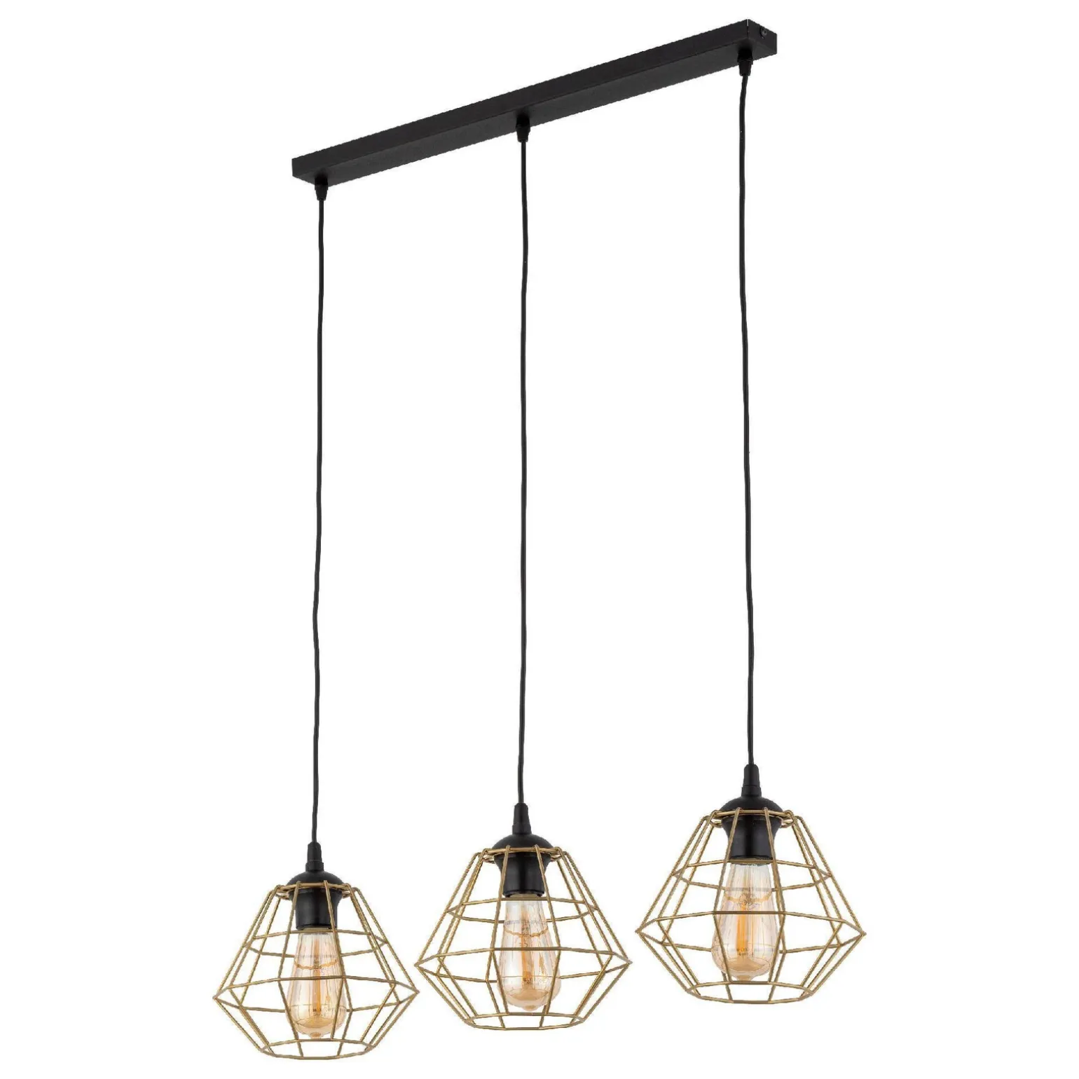 Lampa wisząca DIAMOND złota 3 PL LISTWA (4642) - TK Lighting