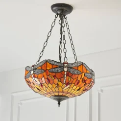 Lampa Wisząca Dragonfly flame (64076) Tiffany