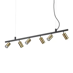 Lampa wisząca DYNAMITE Mosiądz (DYNAMITE_SP6_OTTONE) - Ideal Lux