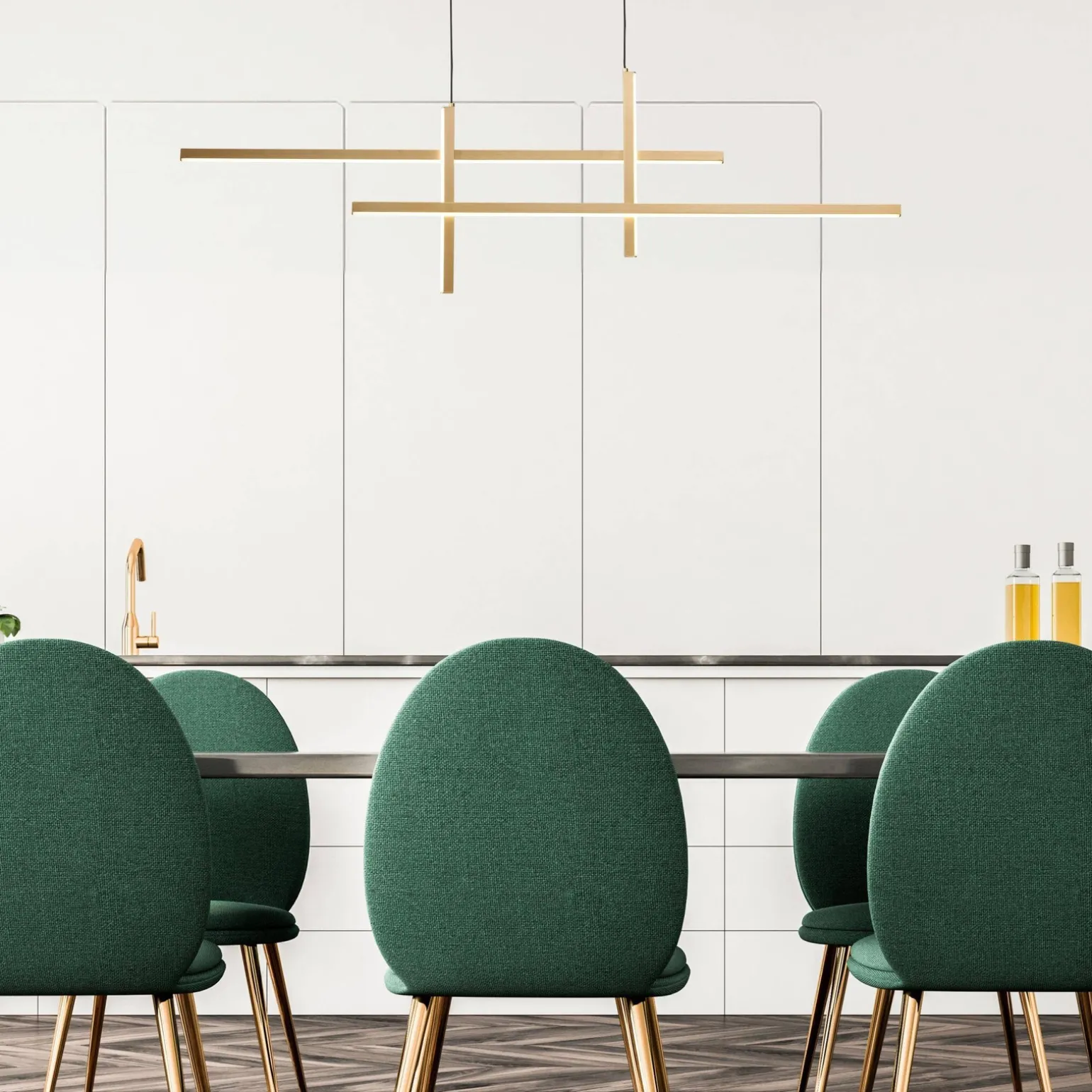 Lampa wisząca EDGE (22008P-BK/GD) - Zuma Line