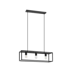 Lampa wisząca Elswick 3x E27 czarna (49564 - Eglo) - żyrandol