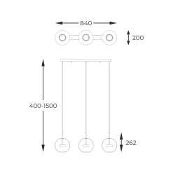 Lampa wisząca ENCELADUS 3 złota (P0428-03J-L4AC) - Zuma Line