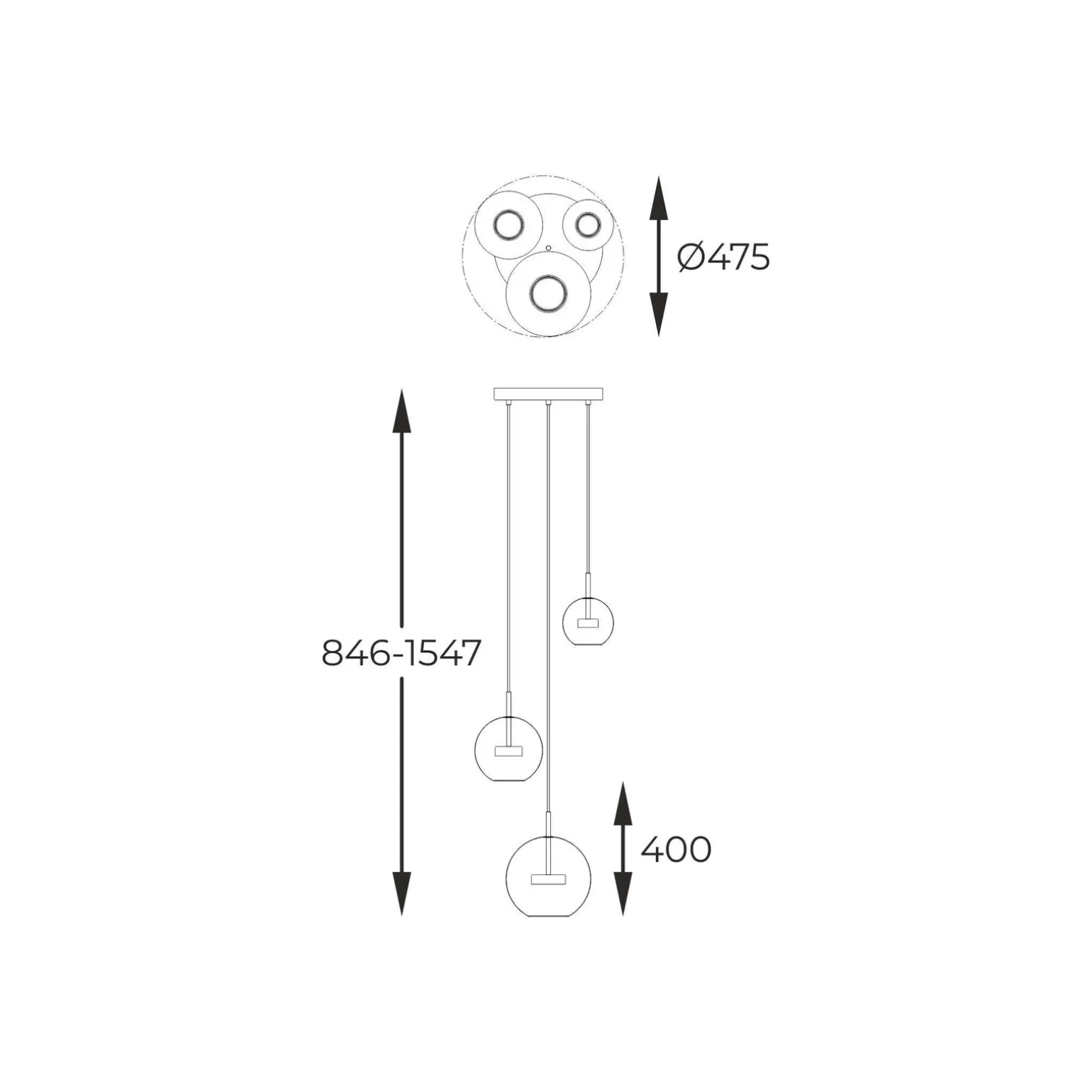 Lampa wisząca ENCELADUS złota (P0428-03L-L4AC) - Zuma Line