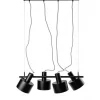 Lampa wisząca Enkel 4 z oplotem poliestrowym czarnym (EN4422P0) - Ummo