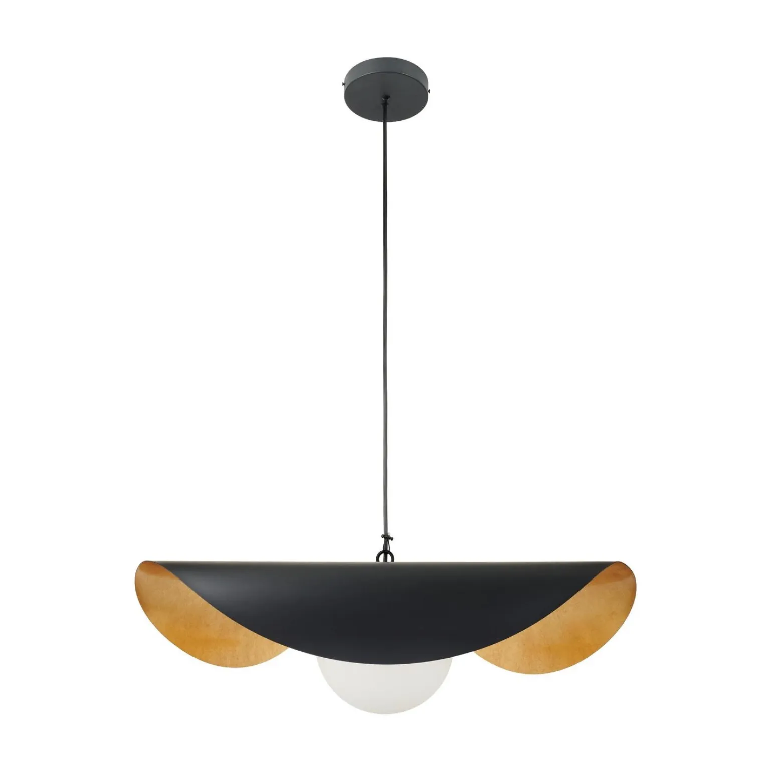 Lampa wisząca ENZO czarno złota 60 cm (ST-F22020601-D60 black) - Step into Design