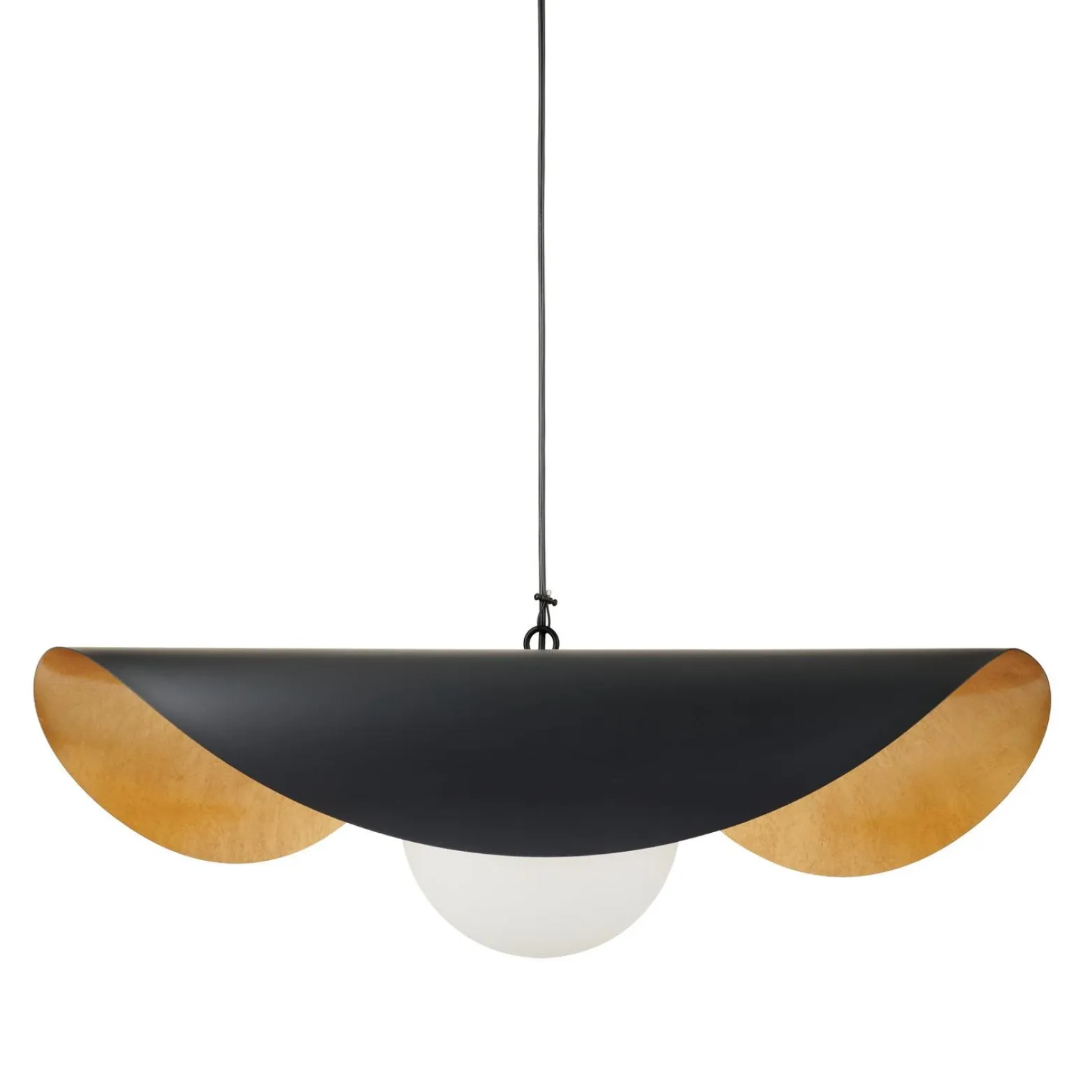 Lampa wisząca ENZO czarno złota 60 cm (ST-F22020601-D60 black) - Step into Design