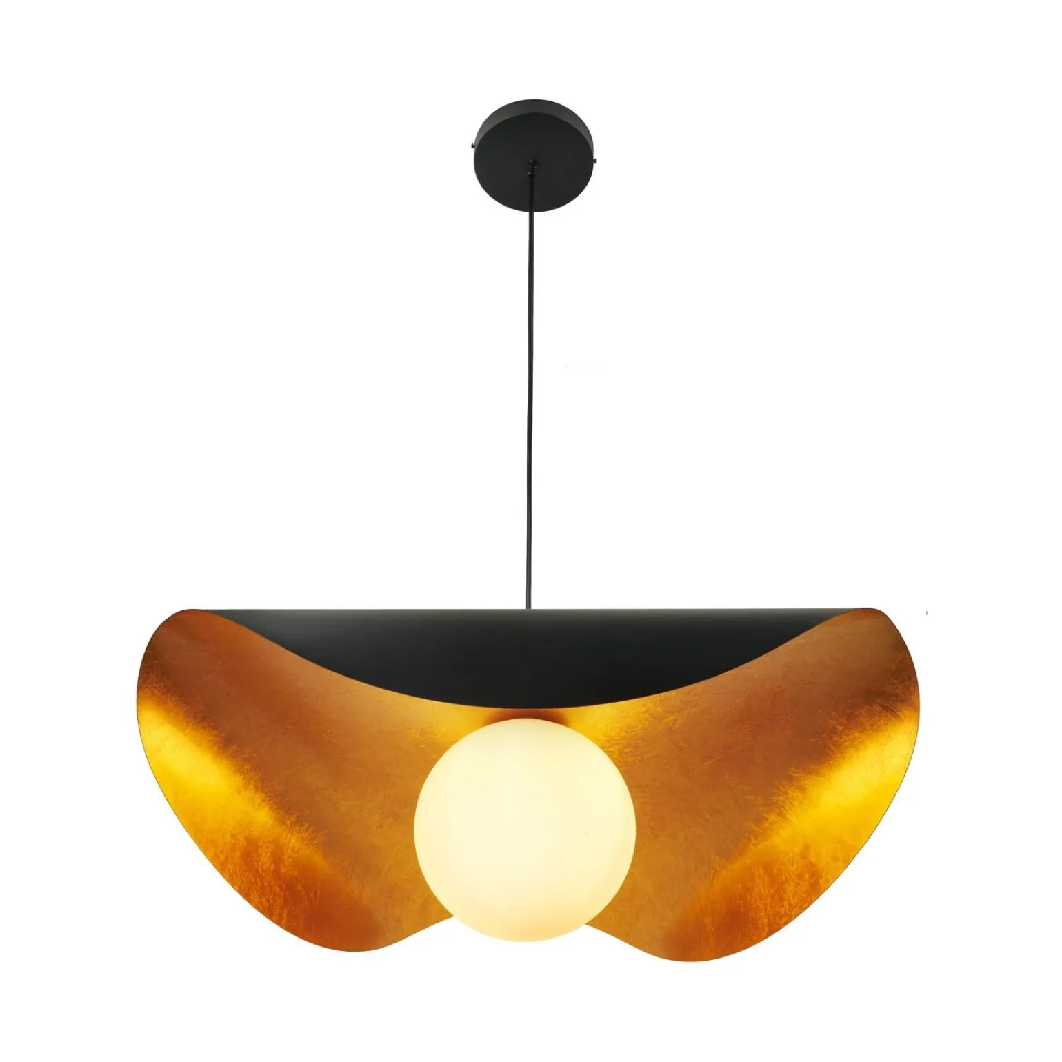 Lampa wisząca ENZO czarno złota 60 cm (ST-F22020601-D60 black) - Step into Design