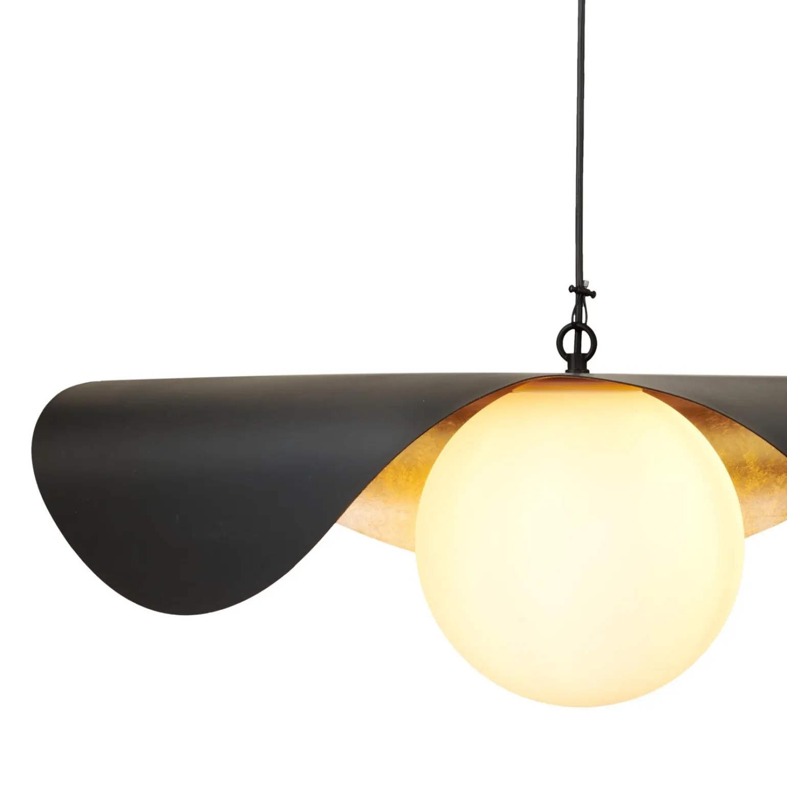 Lampa wisząca ENZO czarno złota 60 cm (ST-F22020601-D60 black) - Step into Design