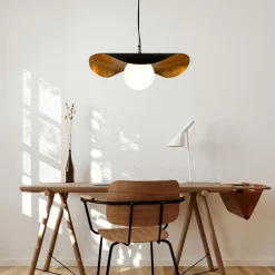 Lampa wisząca ENZO czarno złota 40 cm (ST-F22020601-D40 black) - Step into Design