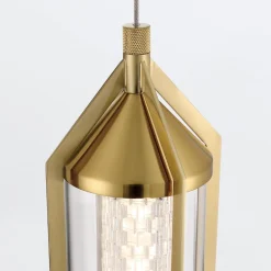 Lampa wisząca Espada - Szczotkowane złoto (QN-ESPADA-1P-BG) - Quintiesse