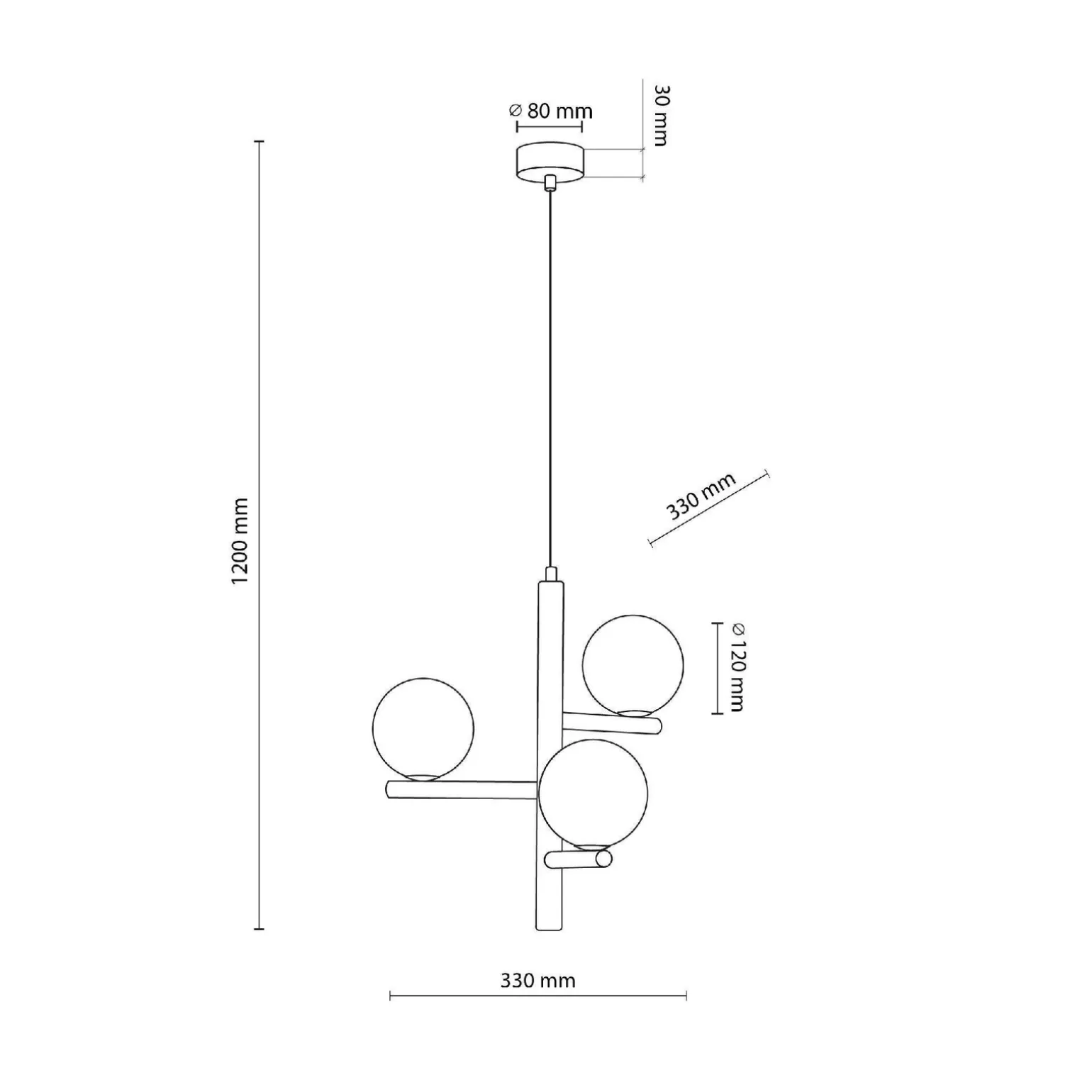 Lampa wisząca ESTERA WOOD 3 PŁ (6799) - TK Lighting
