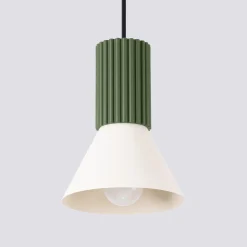 Lampa wisząca ESTRIA 1 beżowa/zielona oliwka (SL.1872) - Sollux Lighting