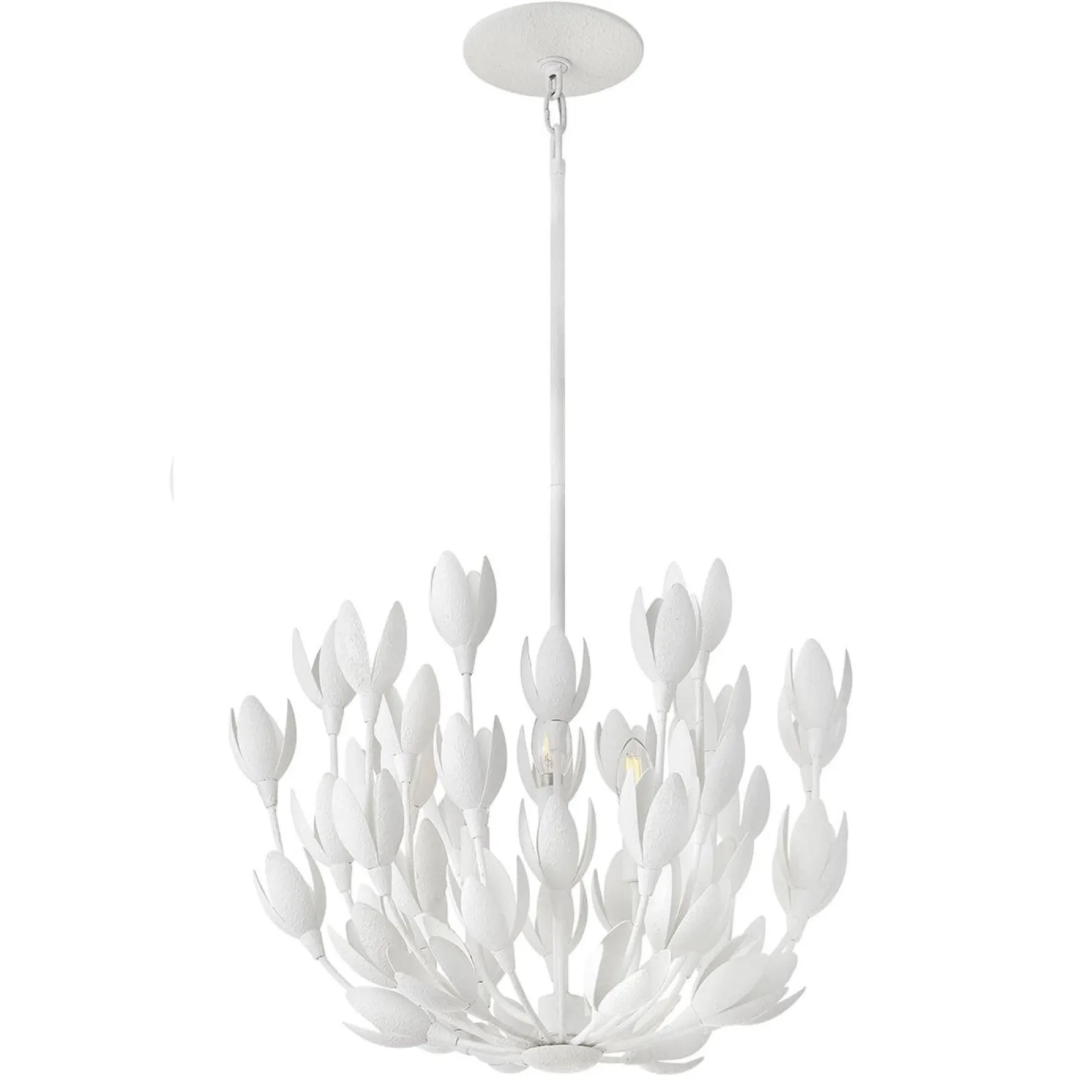 Lampa wisząca Flora - 3 źródła światła - Tynk strukturalny (QN-FLORA3-WHT) - Quintiesse