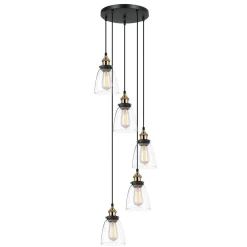 Lampa wisząca Francis (MDM-2563-5-GD-CL) Italux