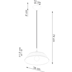 Lampa wisząca FRIKA czarna (SL.1328) - Sollux Lighting