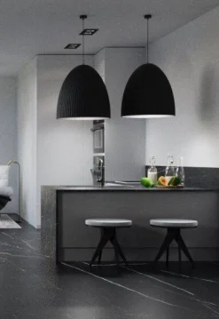 Lampa wisząca GANDRA duża czarna (5027) - Shilo