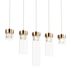 Lampa wisząca GEM 5 złota listwa (P0389-05E-F7AC) - Zuma Line