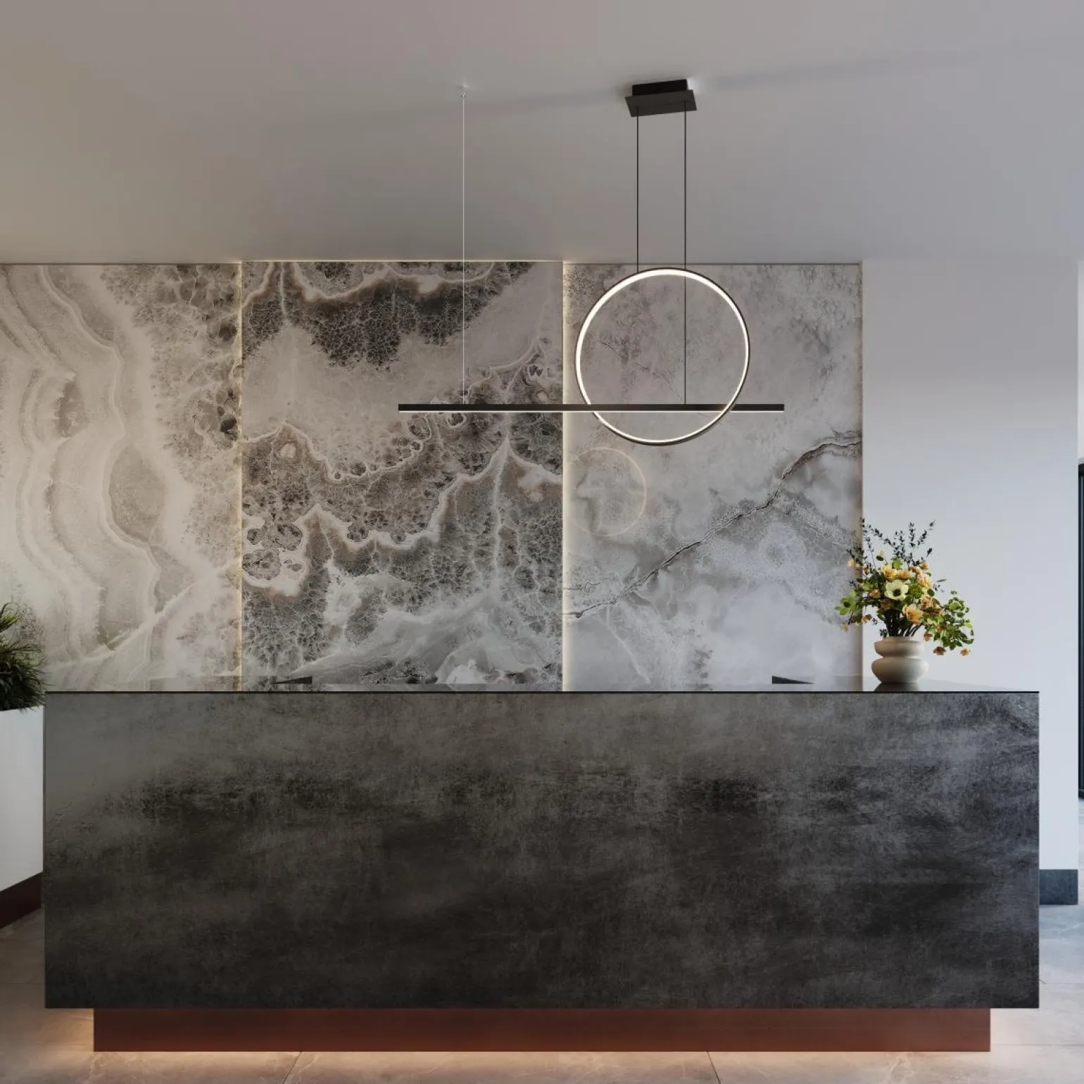 Lampa wisząca GLAD biała LED 3000K (TH.492) - Thoro Lighting