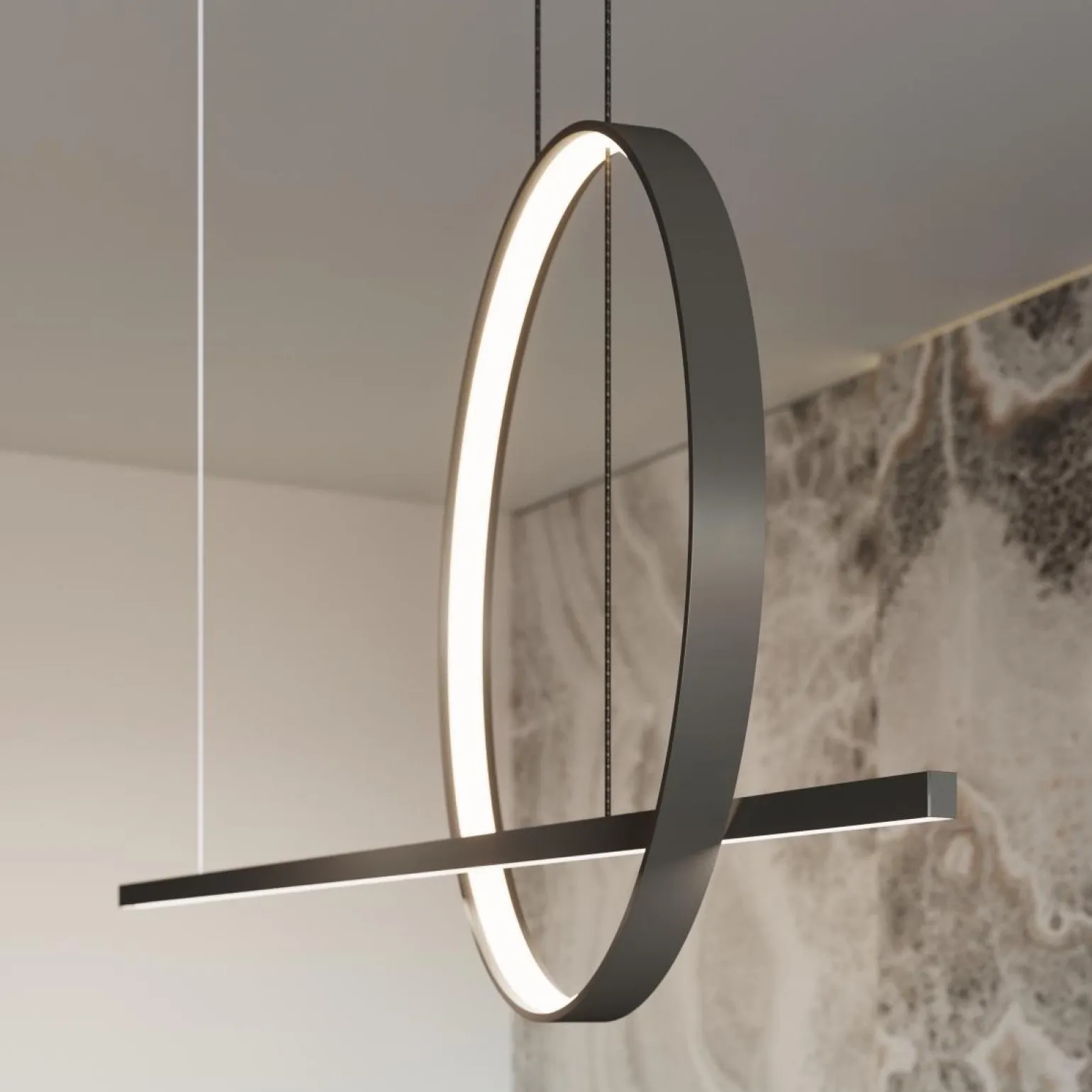 Lampa wisząca GLAD czarna LED 3000K (TH.494) - Thoro Lighting