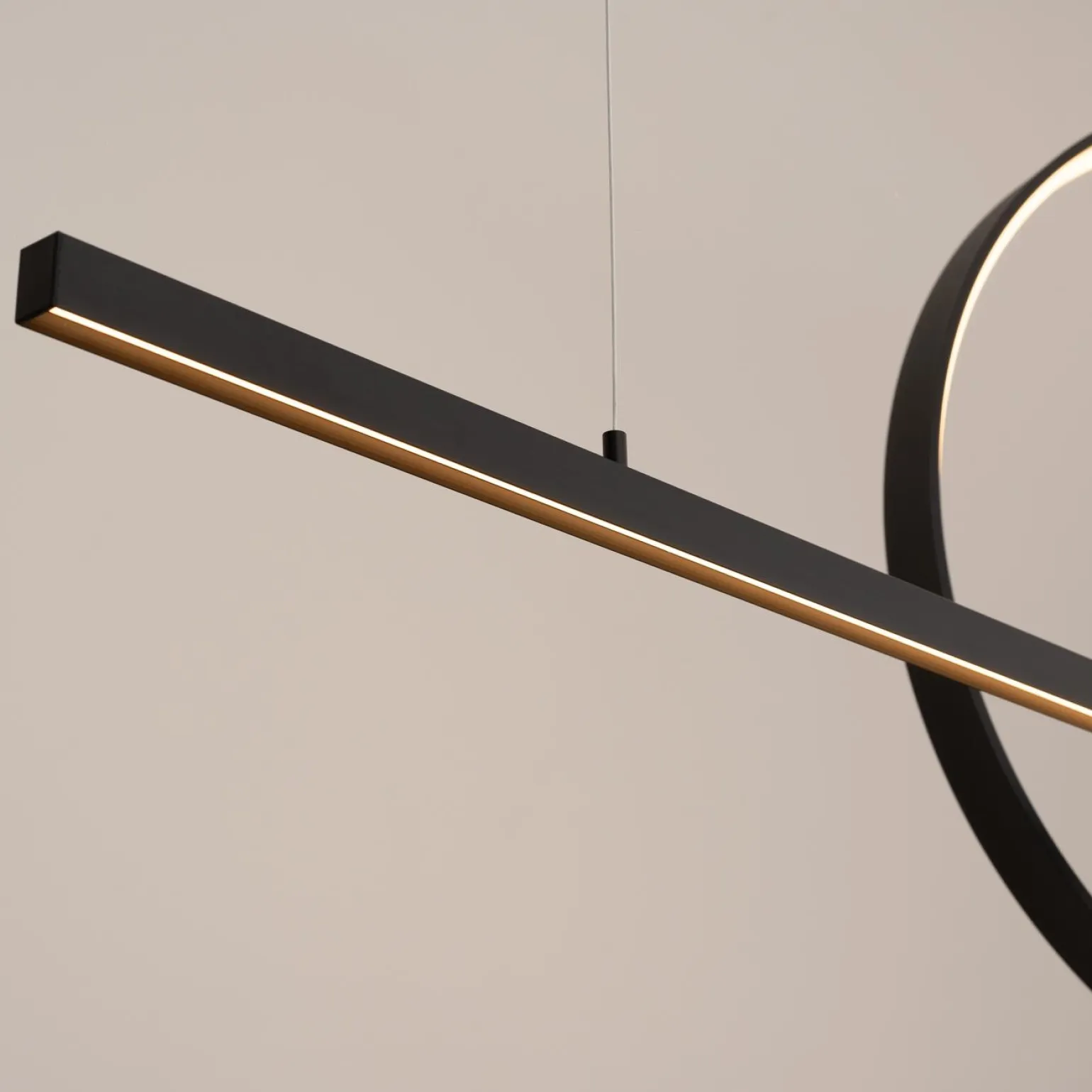 Lampa wisząca GLAD czarna LED 3000K (TH.494) - Thoro Lighting