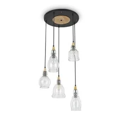 Lampa wisząca GRETEL SP5 kol. czarny (103174) Ideal Lux - żyrandol