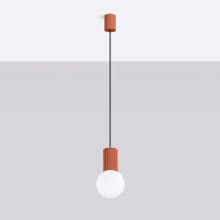 Lampa wisząca HALO 1 ochra czerwona (SL.1729) - Sollux Lighting