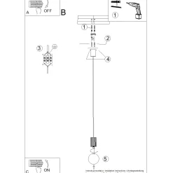 Lampa wisząca HALO 1 taupe (SL.1744) - Sollux Lighting