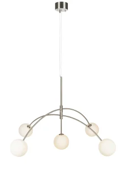 Lampa wisząca HEAVEN Pendant 5L Steel/Opal