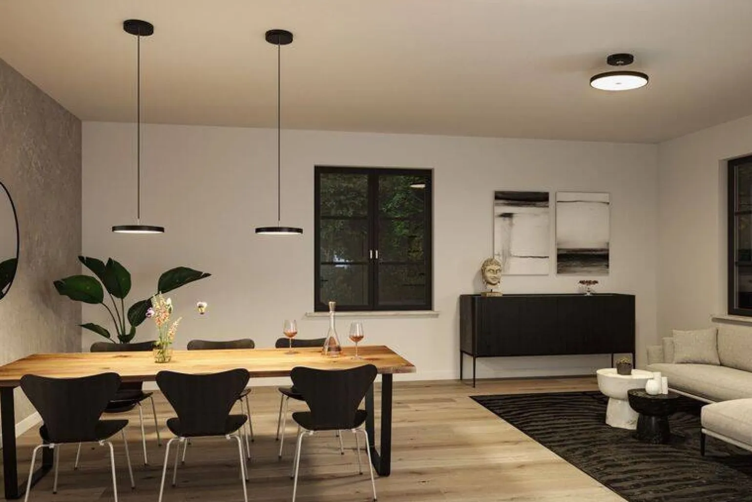 Lampa wisząca HILDOR LED DIM 2700K czarny matowy (PL96782) - PAULMANN