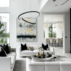 Lampa wisząca HOOP BLACK 51W LED (ML1542) - Milagro