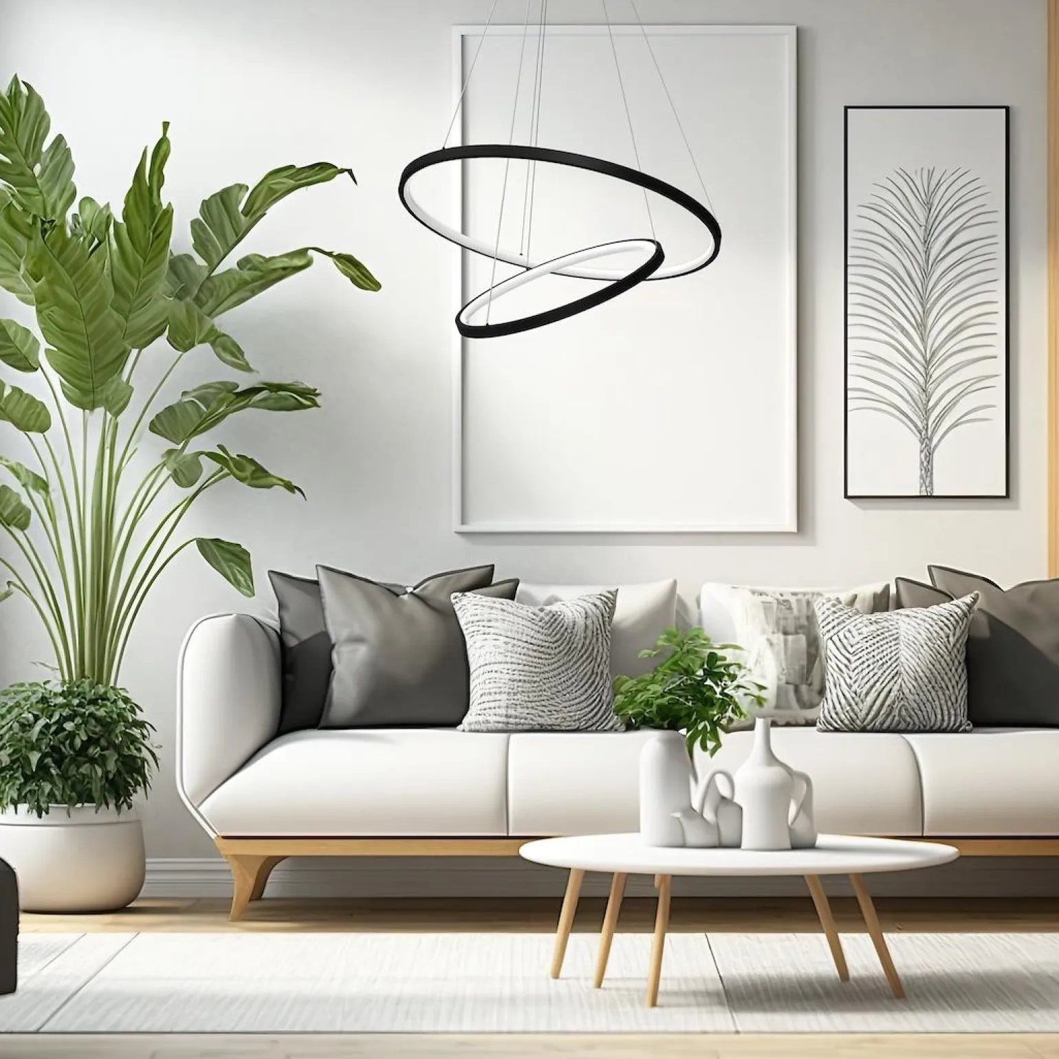 Lampa wisząca HOOP BLACK 51W LED (ML1542) - Milagro