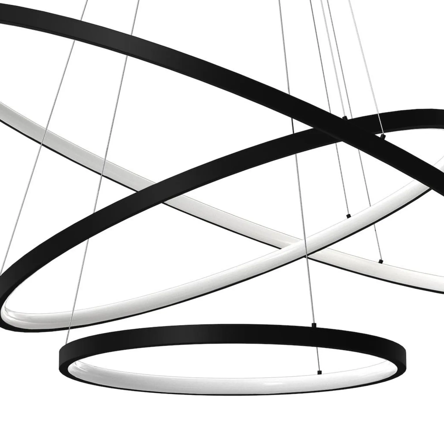 Lampa wisząca HOOP BLACK 93W LED (ML1543) - Milagro