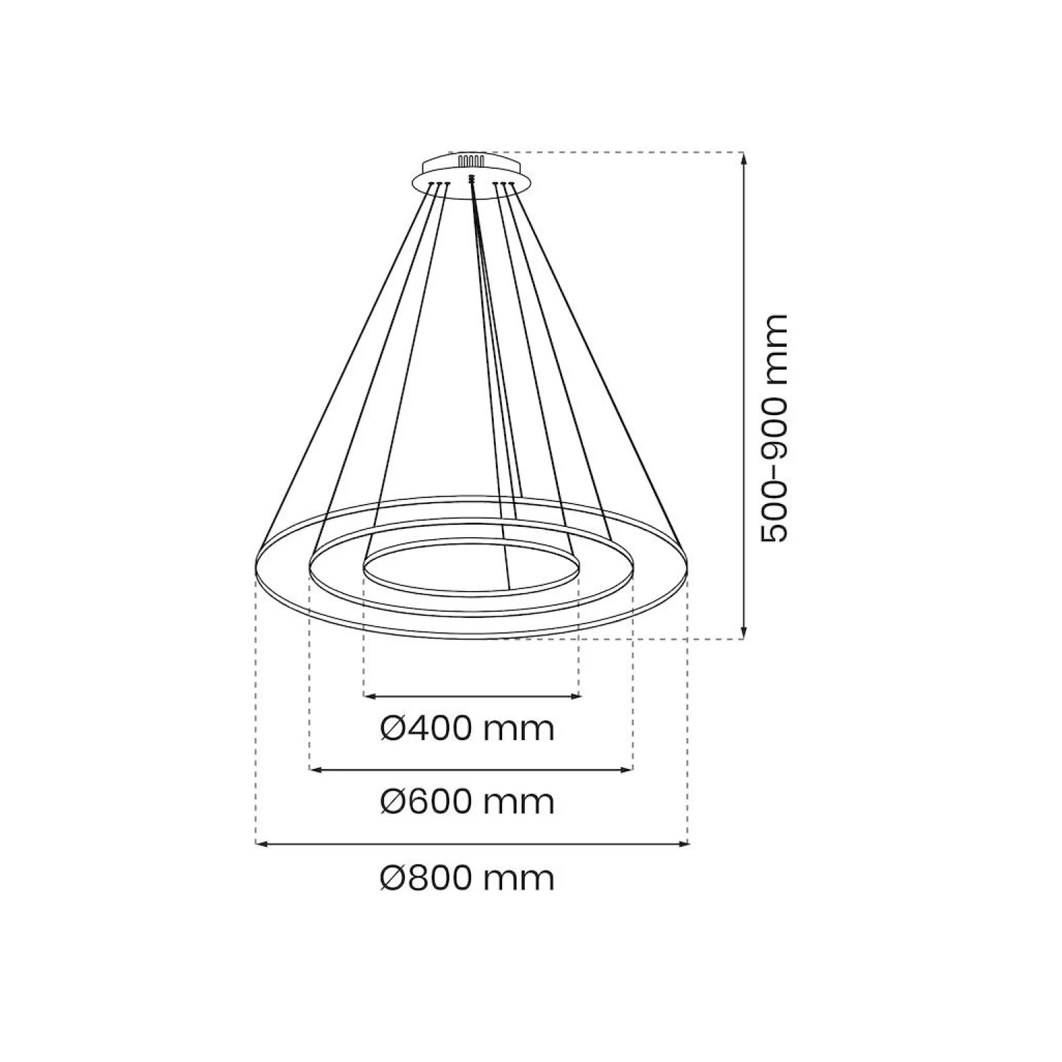 Lampa wisząca HOOP BLACK 93W LED (ML1543) - Milagro