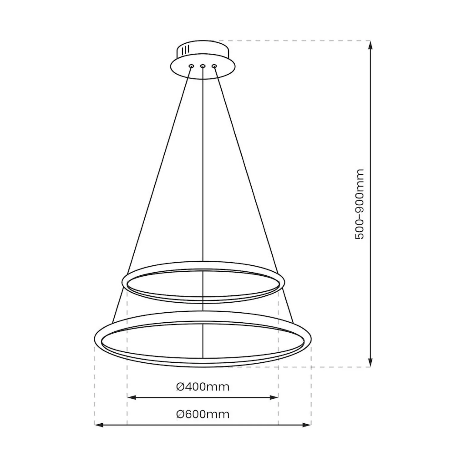 Lampa wisząca HOOP CHROME 51W LED (ML1550) - Milagro