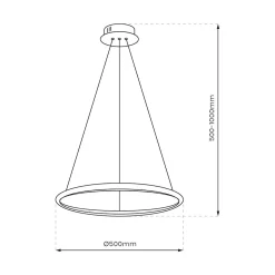 Lampa wisząca HOOP GOLD 27W LED (ML1545) - Milagro