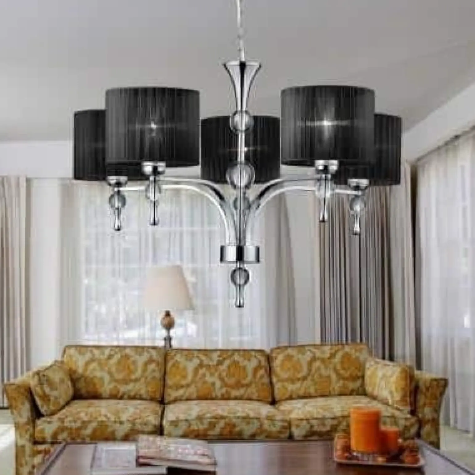 Lampa wisząca Impress 5 - czarna (1976-5PBK) - Azzardo - żyrandol